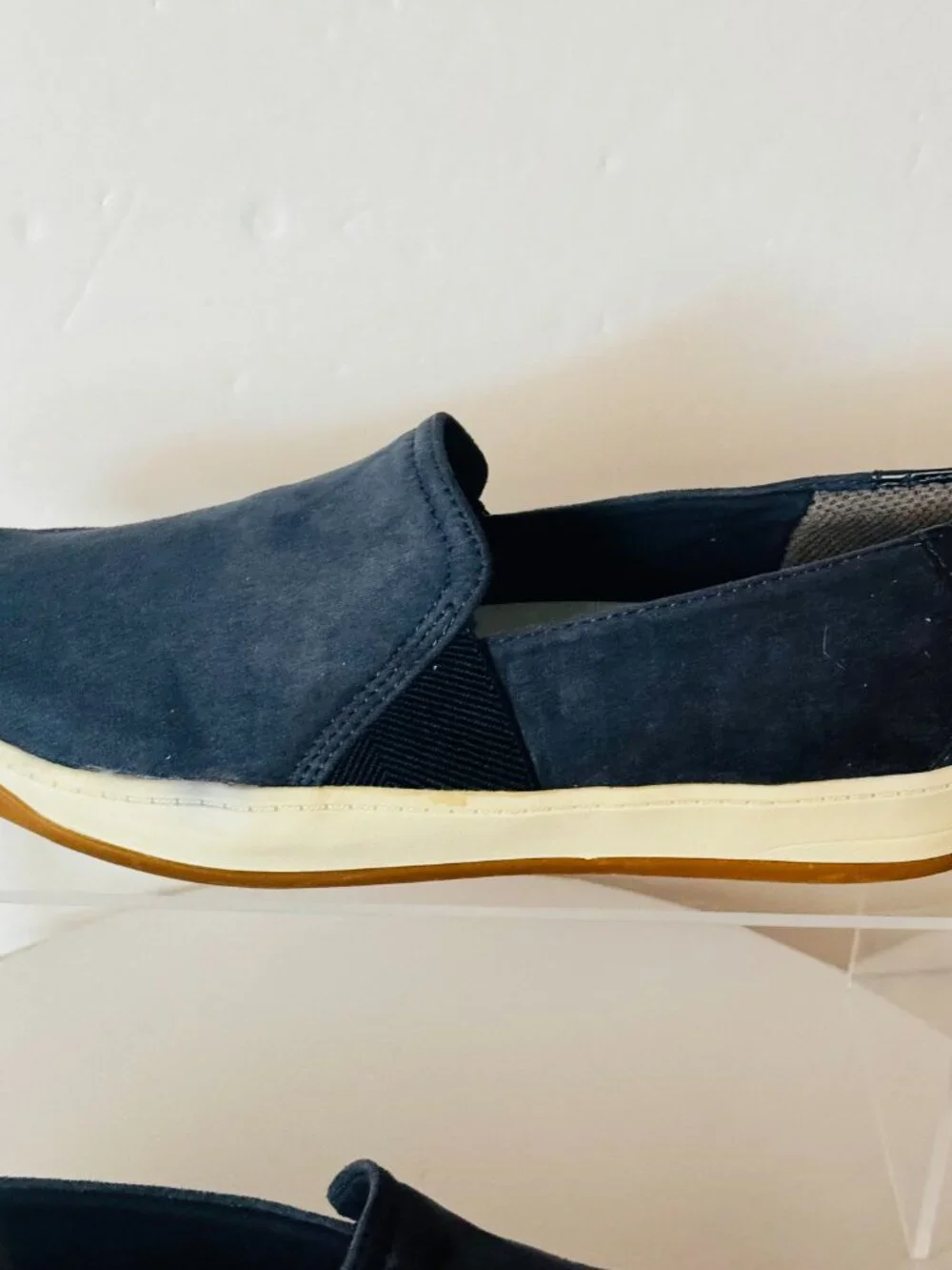 Life Stride Bzees Air Step Danni 8W Blue Suede Slip on Flats
